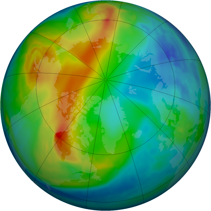 Arctic ozone map for 06 December 2008